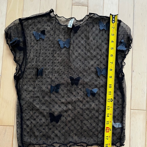 Free People Black Lace Flutter By Tee - Picture 7 of 10